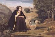 Jean Baptiste Camille  Corot Rebecca au puits (mk11) oil painting